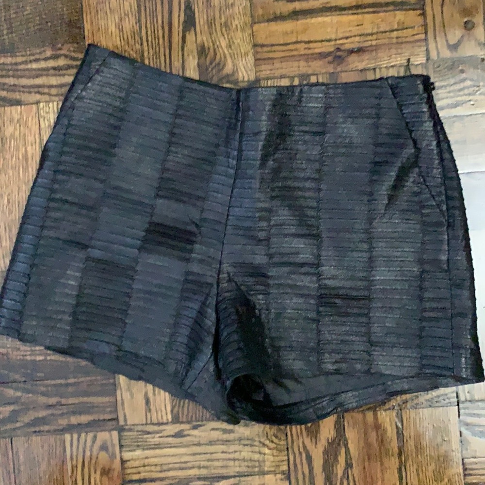 Leather shorts